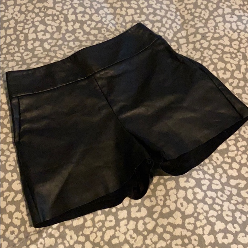 Express faux leather shorts sz 2